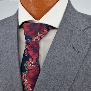 Bespoke Tom James Executive Mens 50S Gray Blazer Jacket Soft Wool Tailored Fit